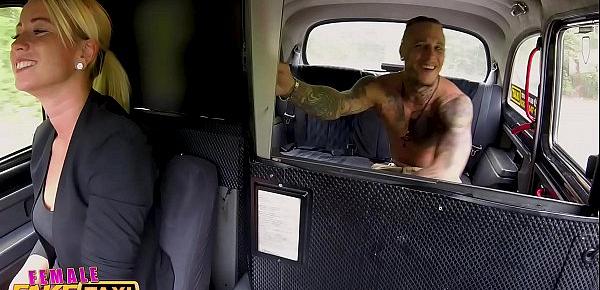  Female Fake Taxi Tattooed guy makes sexy blonde horny